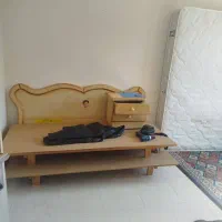 تخت چوبی 2نفره به همراه تشک