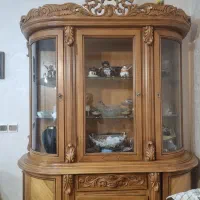 بوفه دوتکه چوب راش معرق کاری شده