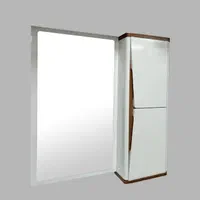 آینه باکس سفید چوبی 005 ابعاد 63×70