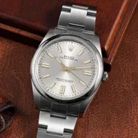 ساعت رولکس نقره ای صفحه سفید مدل Oyster