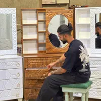 میز آرایش دراور قیمت واقعی (آینه ریلی)خوران چوب