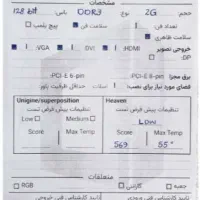 گرافیک مدل گیگابایت 128 بیتی سالم و تر تمیز|قطعات و لوازم جانبی رایانه|اصفهان, برازنده|دیوار