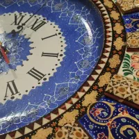 ساعت دیواری نفیس خاتم ، گل و مرغ