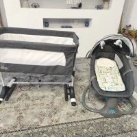 فروش فوری تخت کنار مادر  و نی نی لای لای برقی