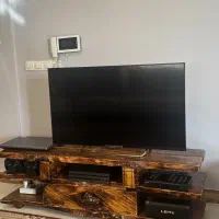 میز تلوزیون چوبی دست‌ساز سنگین  سالم و بسیار خاص