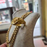 انگشتر طلا مردانه و زنجیر طلا مردانه