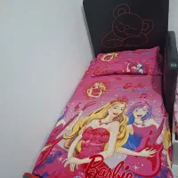 تخت کودک ام دی اف دارای محافظ چرمی