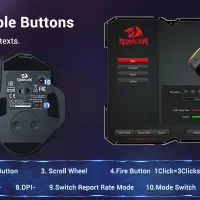 ماوس گیمینگ ردراگون مدل Redragon SWAIN M915 RGB-WL|قطعات و لوازم جانبی رایانه|رشت, گلسار|دیوار