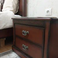 سرویس خواب دو نفره چوب راش به همراه تشک رویا|تخت و سرویس خواب|زنجان, |دیوار