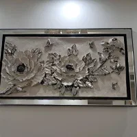 تابلو گل برجسته دور آینه