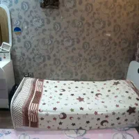 تخت ، دراور و پرده اتاق کودک دخترانه|اسباب و اثاث بچه|مشهد, فرهنگ|دیوار