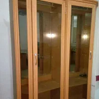 بوفه دوقلو MDF چراغدار در حد نو