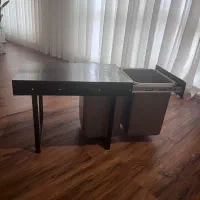 سطل زباله کشویی داخل کابینت دو مخزن