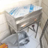 اجاق گاز یا کباب پز هشت شعله با پایه سالم