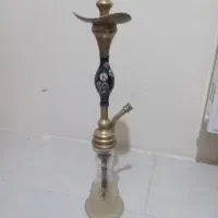 قلیون برنجی مینا کاری شده عتیقه