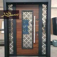 درب ضد سرقت استیل نرده شیشه ای  سکوریت مدرن کدA001