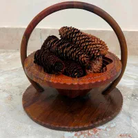 2 عدد ظرف چوبی دست ساز دکوری، مناسب پذیرایی