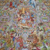 تابلو فرش ابریشمی|تابلو فرش|کرمانشاه, |دیوار