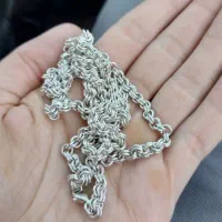 گردنبند نقره دست ساز صفر 45 گرم عیار 925