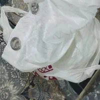 پرده سفید طرح برگی شاین دار