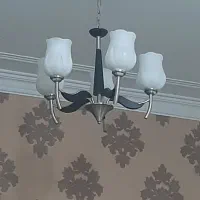 لوستر ۵ شاخه چوب و فلز