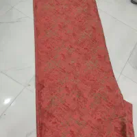 پرده پانچ قرمز طلا کوب