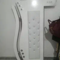 تخت سفید دونفره،اینه،پاتحتی،دراور