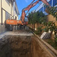 کندن پی دیوار کانال بیل مکانیکی۱۲۵۰۰