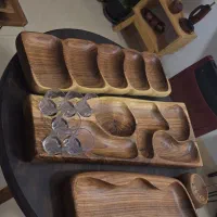 ظرف روستیک پذیرایی و سینی مزه