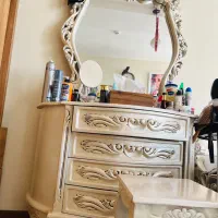 تخت دو نفره چوبی منبت کاری|تخت و سرویس خواب|پردیس, فاز ۲|دیوار