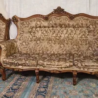 مبل نه نفره استیل چوب گردو