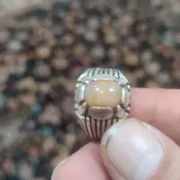 انگشترهای زیبای اوپال آتشی وعقیق دستساز نوبهار