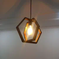 لوستر چوبی فانتزی (چوب روسی)|لوستر و چراغ آویز|یزد, |دیوار