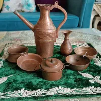 آفتابه و ریسه سیسمونی مسی