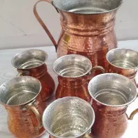 پارچ و لیوان مس