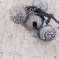 ۴ عدد قورچه برنجی قدیمی زن گوله