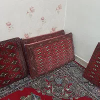 سه جفت پشتی و فرش ماشینی ۹ متری و بخاری