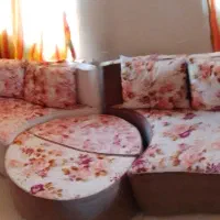 مبل راحتی نیم دایره ومیزعسلی۳ماهه خریدم  تمیزسالم|مبلمان خانگی و میز عسلی|بومهن, |دیوار
