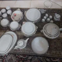 چینی قدیمی دور نقره ای مقصود|ظروف سرو و پذیرایی|تهران, شکوفه|دیوار