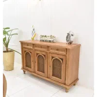 کنسول فرانسوی سه درب سه کشو حصیر خورده