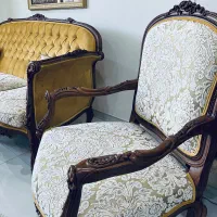 ست کامل مبل فرانسوی پارچه ترک به همراه ناهارخوری|مبلمان خانگی و میز عسلی|اصفهان, بوستان ناژوان|دیوار