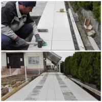 اجرا سنگ لاشه ومالون، سرامیک و موازییک