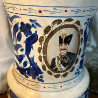 چراغ نفتی قلم آبی ناصری (قاجاری) آنتیک و بزرگ|کلکسیون اشیاء عتیقه|تهران, استاد معین|دیوار