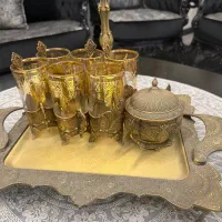 اباژور کنار سالنی ظروف پیوتر|چراغ خواب و آباژور|تهران, سازمان برنامه جنوبی|دیوار