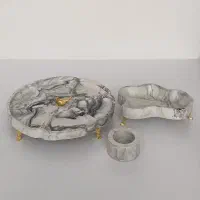 ترکیب ست دکوری سنگی و شمع/اردوخوری/گیفت عروس|صنایع دستی و سایر لوازم تزئینی|مرودشت, پشت سایپا‎|دیوار
