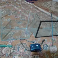 اکواریوم شیشه خم با پمپ هوا
