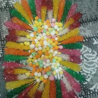 نبات نقل های رنگی وطعم دار با نبات های دمنوش