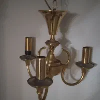 لوستر برنجی آب طلا|لوستر و چراغ آویز|تهران, نیروی هوایی (پیروزی)|دیوار