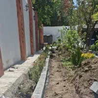 نهر آب آبناما با سنگ رودخونه ای طراحی و اجر|خدمات باغبانی و درختکاری|تهران, سعادتآباد|دیوار