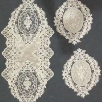 سرویس ۳تیکه جلو مبلی گیپور|پرده، رانر، رومیزی|نسیم‌شهر, |دیوار